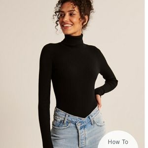 Ribbed Black Turtleneck